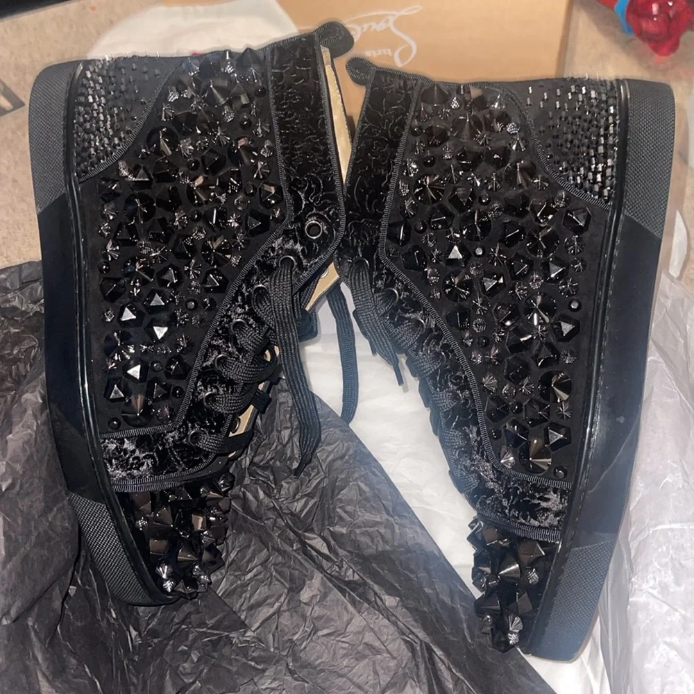 Christian Louboutin Louis Mix No Limit Flat Pat/CR Star/Velv size 40.5 eu - Picture 6 of 14